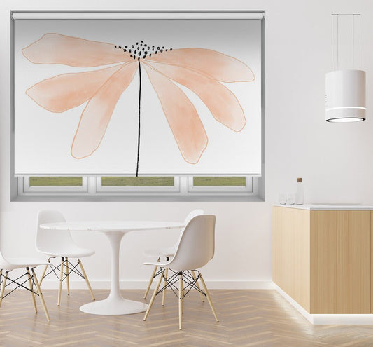 Peach Flower Printed Picture Photo Roller Blind - 1X2676958 - Pictufy - Art Fever