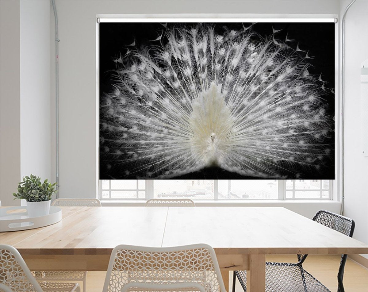 Peacock Feathers Printed Picture Photo Roller Blind - 1X1068350 - Art Fever - Art Fever