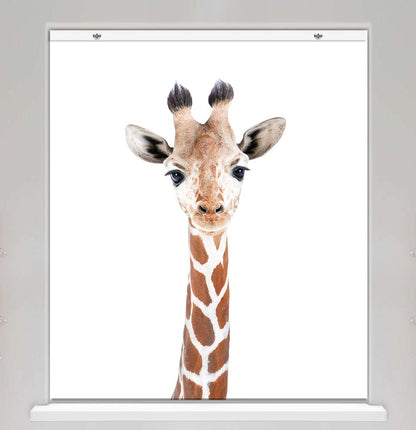 Peeking Baby Giraffe EasyBlock Printed Blackout Blind with Toggle attachment - EB33 - Art Fever - Art Fever