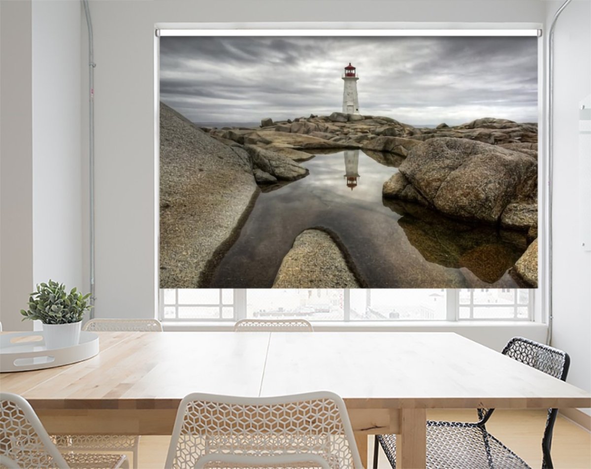 Peggy's Lighthouse Printed Picture Photo Roller Blind- 1X56630 - Art Fever - Art Fever