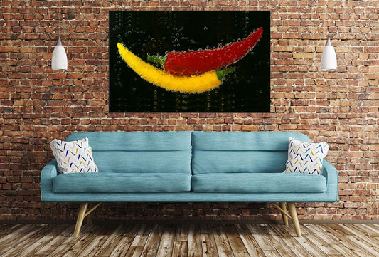 Peppers Scene Image Printed Onto A Single Panel Canvas - SPC120 - Art Fever - Art Fever