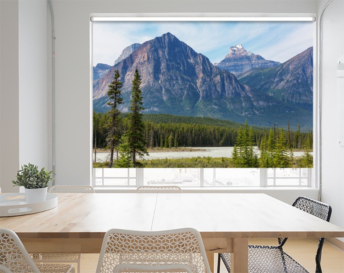 Picturesque Canadian Mountains In Summer Printed Picture Photo Roller Blind - RB1139 - Art Fever - Art Fever
