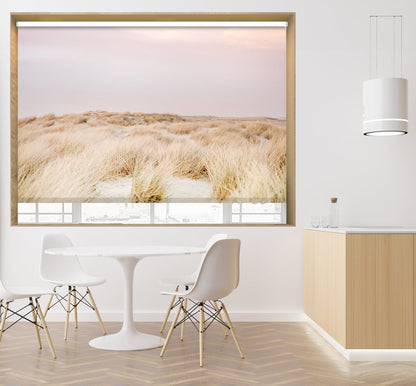 Pink Peach Sand Dunes Printed Picture Photo Roller Blind - 1X2434509 - Art Fever - Art Fever