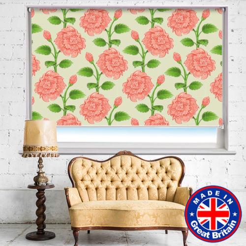 Pink Peony Floral Pattern Printed Picture Photo Roller Blind - RB529 - Art Fever - Art Fever