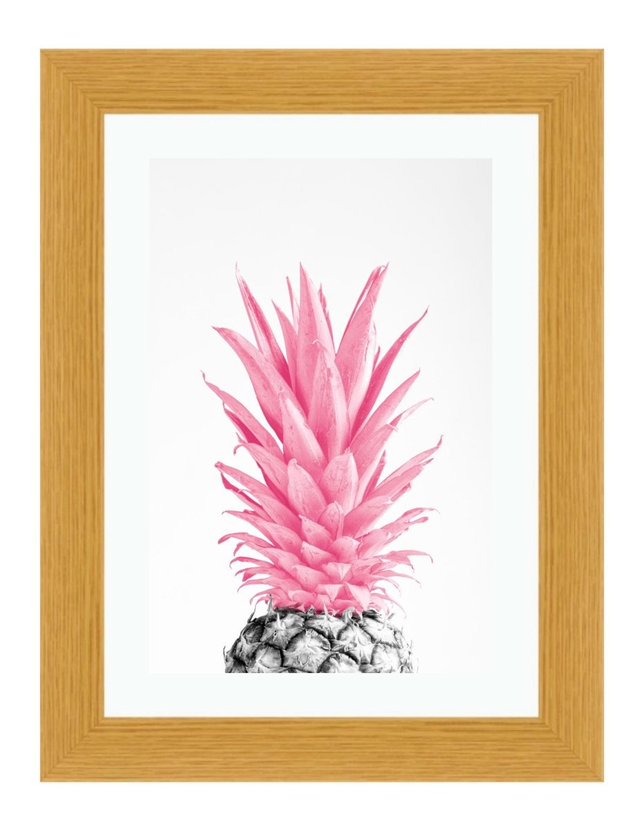 Pink Pineapple Botanical Wall Art Framed Mounted Print Picture - FP-1X_10 - Art Fever - Art Fever