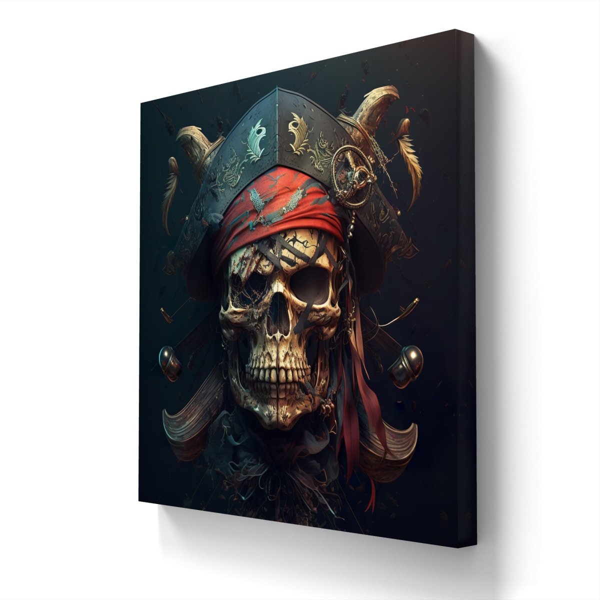 Pirate Skull ☠️ Ai Illustration Canvas Print Picture Wall Art - SPC214 - Art Fever - Art Fever