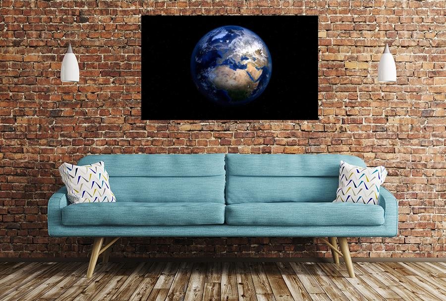 Planet Earth Image Printed Onto A Single Panel Canvas - SPC96 - Art Fever - Art Fever