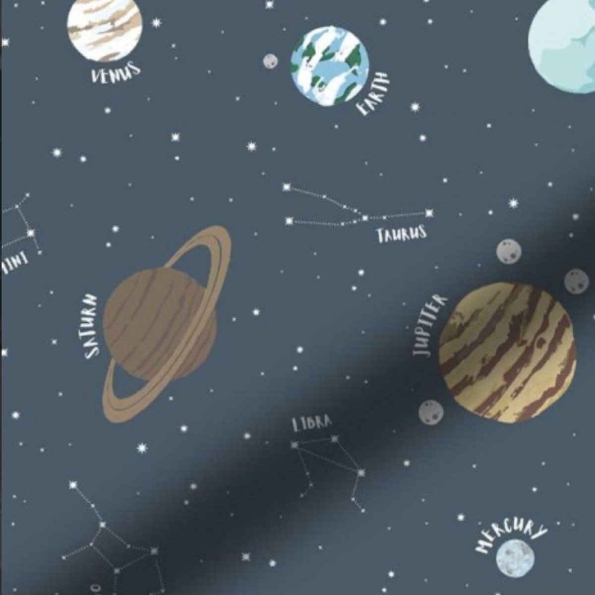 Planets & Space design Kids Blackout Fabric Roller - RB1644 - Art Fever - Art Fever