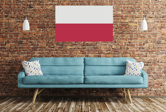 Polish Flag Image Printed Onto A Single Panel Canvas - SPC46 - Art Fever - Art Fever