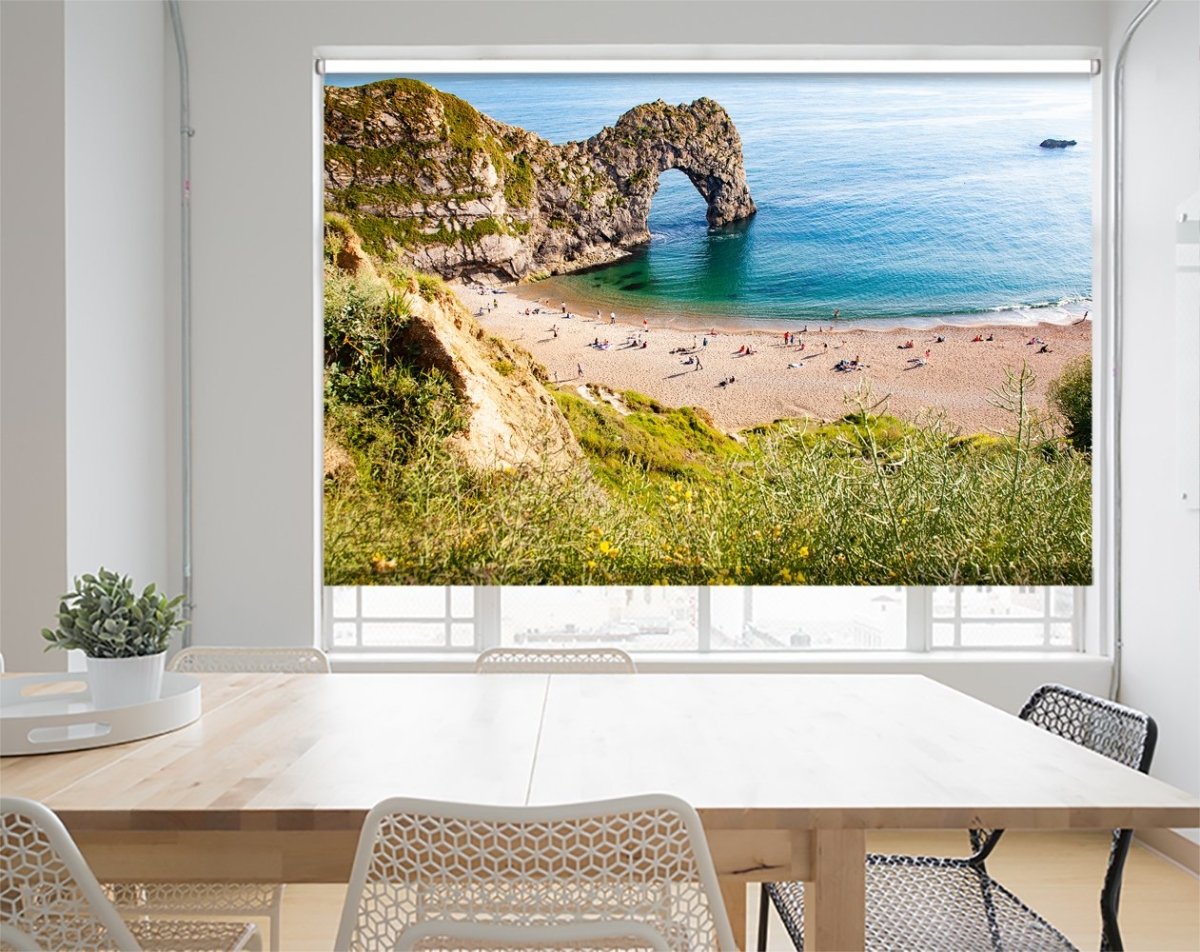 Printed Picture Photo Roller Blind Aerial View Of Durdle Door, Jurassic Coast Of Dorset - RB1006 - Art Fever - Art Fever