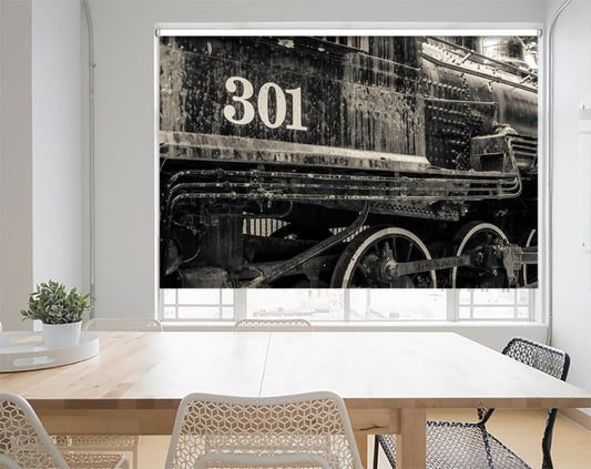 Printed Picture Photo Roller Blind Old Black Locomotive Engine - RB1014 - Art Fever - Art Fever