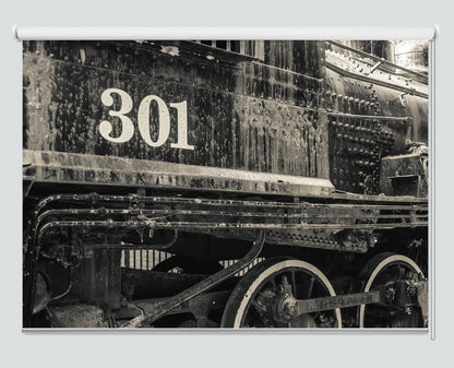 Printed Picture Photo Roller Blind Old Black Locomotive Engine - RB1014 - Art Fever - Art Fever