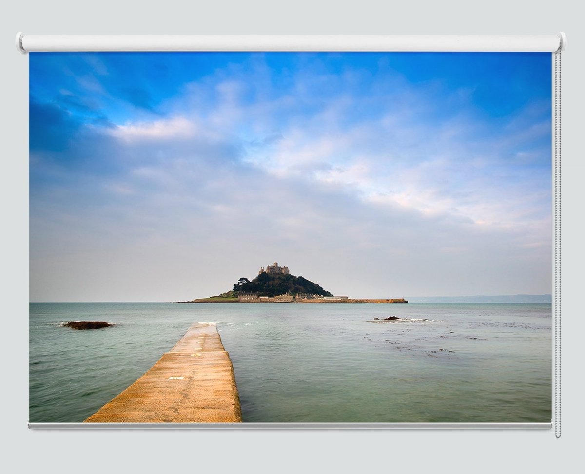 Printed Picture Photo Roller Blind St Michaels Mount Bay At High Tide Cornwall - RB1022 - Art Fever - Art Fever
