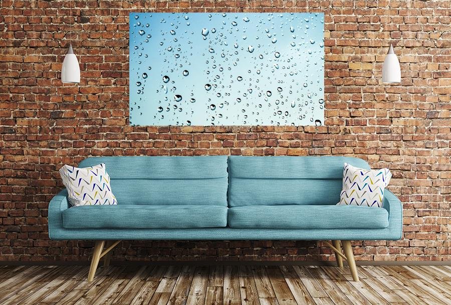 Rain Drops Image Printed Onto A Single Panel Canvas - SPC90 - Art Fever - Art Fever