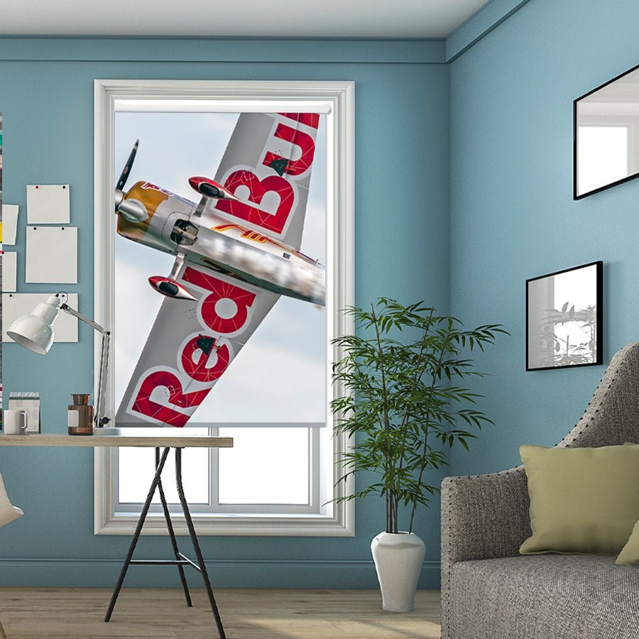 Red Bull plane Printed Picture Photo Roller Blind - 1X2215647 - Art Fever - Art Fever