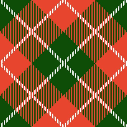 Red Green Square Tartan Plaid Pattern Printed Picture Photo Roller Blind - RB608 - Art Fever - Art Fever