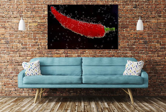 Red Pepper Image Printed Onto A Single Panel Canvas - SPC122 - Art Fever - Art Fever
