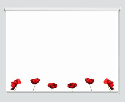 Red Poppy Flowers Printed Picture Photo Roller Blind - RB1322 - Art Fever - Art Fever