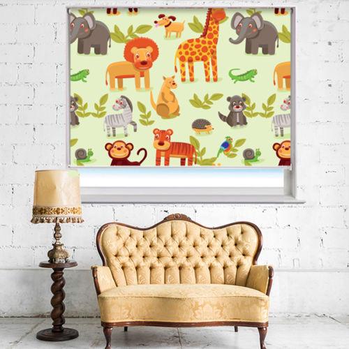 Repeat Jungle Animals Printed Picture Photo Roller Blind - RB533 - Art Fever - Art Fever