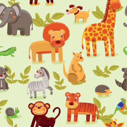 Repeat Jungle Animals Printed Picture Photo Roller Blind - RB533 - Art Fever - Art Fever
