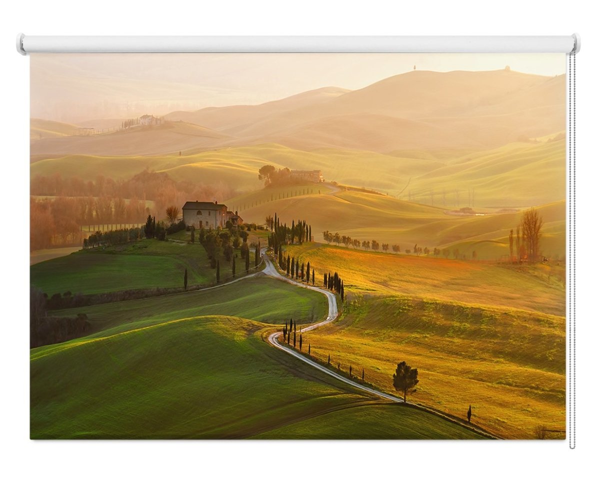 Rolling Hills of Tuscany Printed Picture Photo Roller Blind- 1X56671 - Art Fever - Art Fever