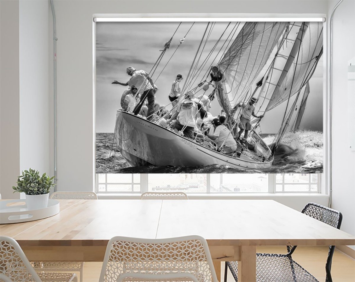 Sailing Boat French Riviera Printed Picture Photo Roller Blind - 1X1257356 - Art Fever - Art Fever