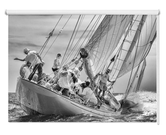 Sailing Boat French Riviera Printed Picture Photo Roller Blind - 1X1257356 - Art Fever - Art Fever