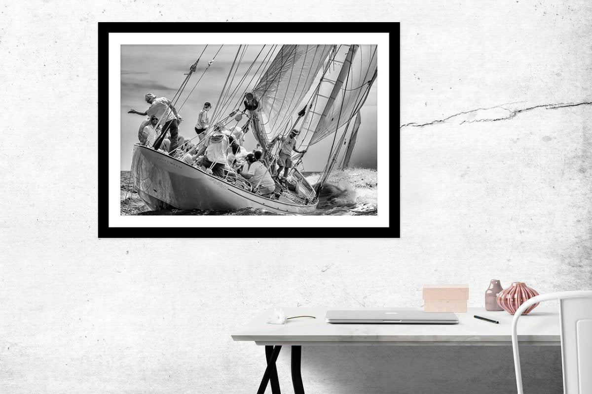 Sailing Boat French Riviera Wall Art Framed Mounted Print Picture - 1X1257356 - Art Fever - Art Fever
