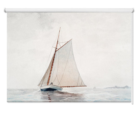 Sailing off Gloucester (ca.1880) by Winslow Homer Printed Photo Roller Blind - RB1257 - Art Fever - Art Fever