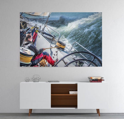 Sailing the Storm In San Francisco Bay Canvas Print Wall Art - 1X167535 - Art Fever - Art Fever