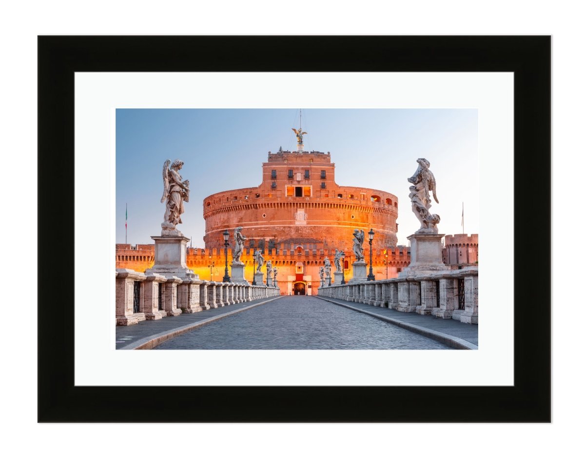 Saint Angel Castle And Bridge, Rome, Italy Framed Mounted Print Picture - FP60 - Art Fever - Art Fever