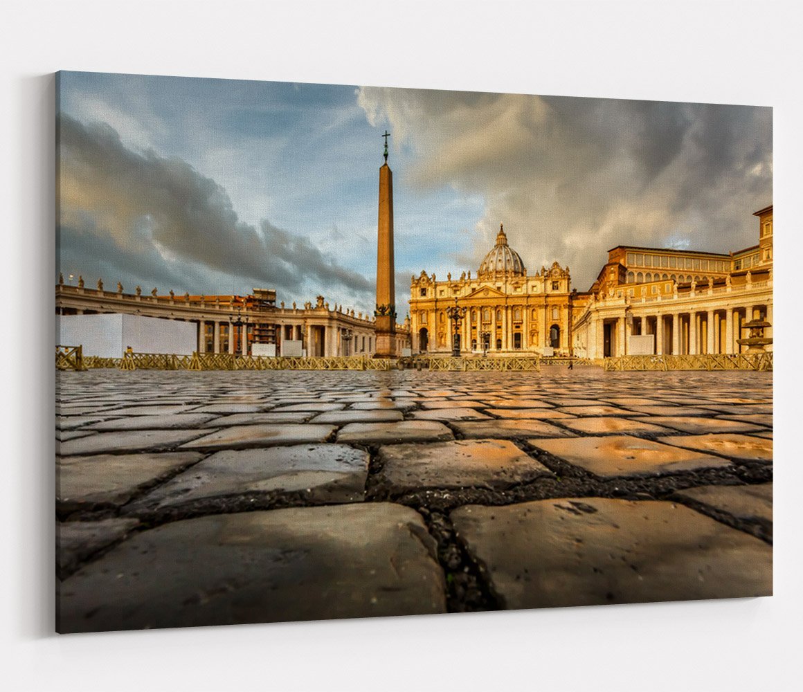Saint Peter Square Vatican City, Rome Printed Canvas Print Picture - SPC166 - Art Fever - Art Fever