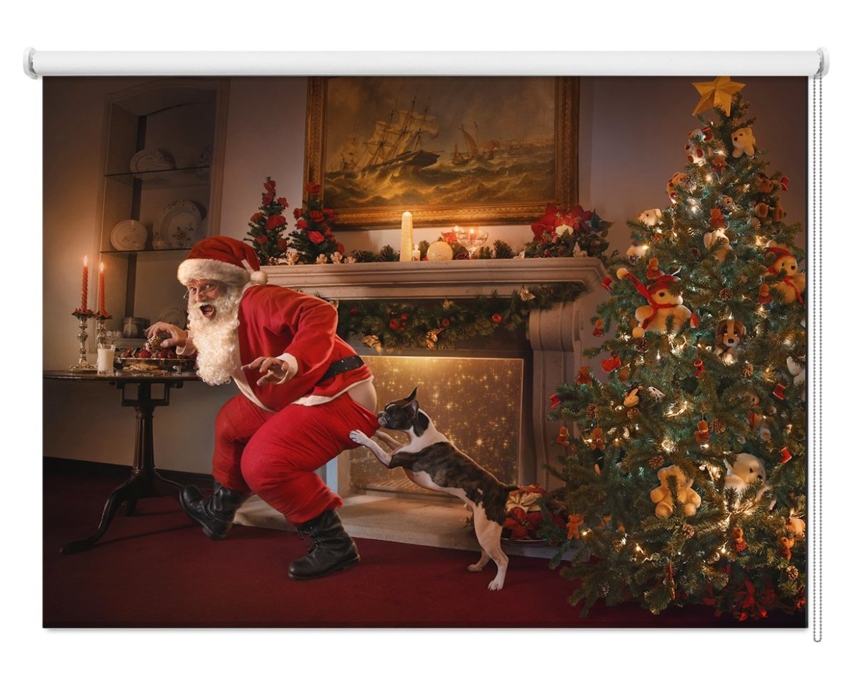 Santa Was Caught! Printed Picture Photo Roller Blind - 1X1240896 - Art Fever - Art Fever