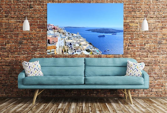 Santorini Beach, Santorini, Greece Image Printed Onto A Single Panel Canvas - SPC19 - Art Fever - Art Fever