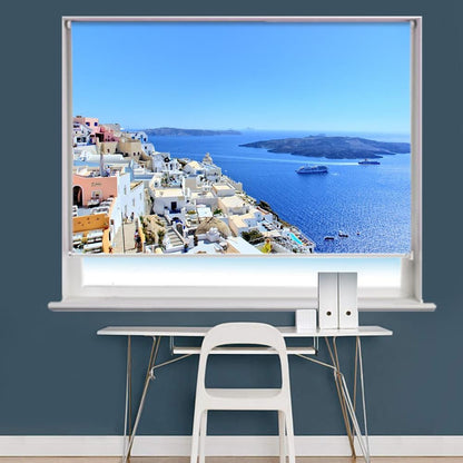 Santorini Beach, Santorini, Greece Printed Photo Picture Roller Blind - RB730 - Art Fever - Art Fever