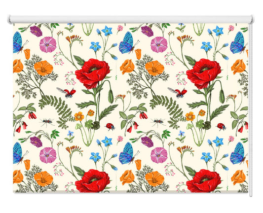 Seamless Floral Summer Pattern Printed Photo Roller Blind - RB1217 - Art Fever - Art Fever