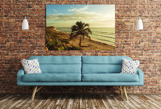 Serenity tropical beach Scene Image Printed Onto A Single Panel Canvas - SPC88 - Art Fever - Art Fever