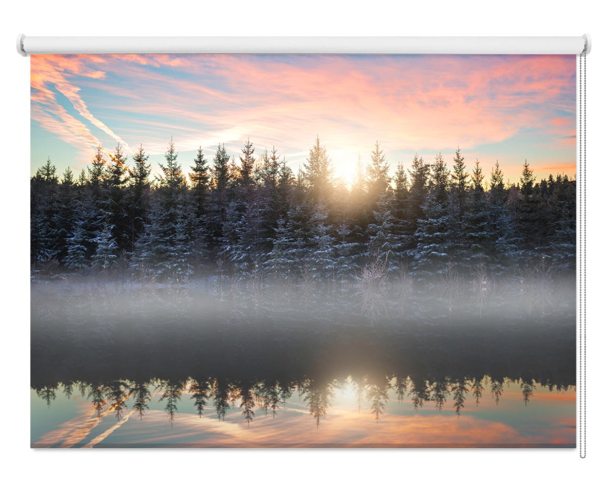 Small lake in the forest Printed Photo Roller Blind - 1X1273712 - Art Fever - Art Fever