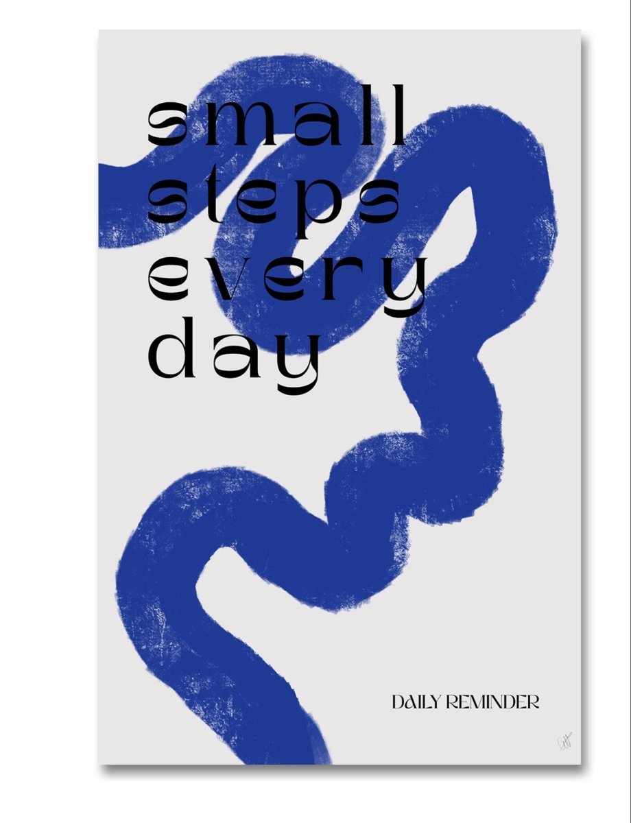 Small Steps Every Day quote Canvas Print Picture Wall Art - 1X2625015 - Art Fever - Art Fever