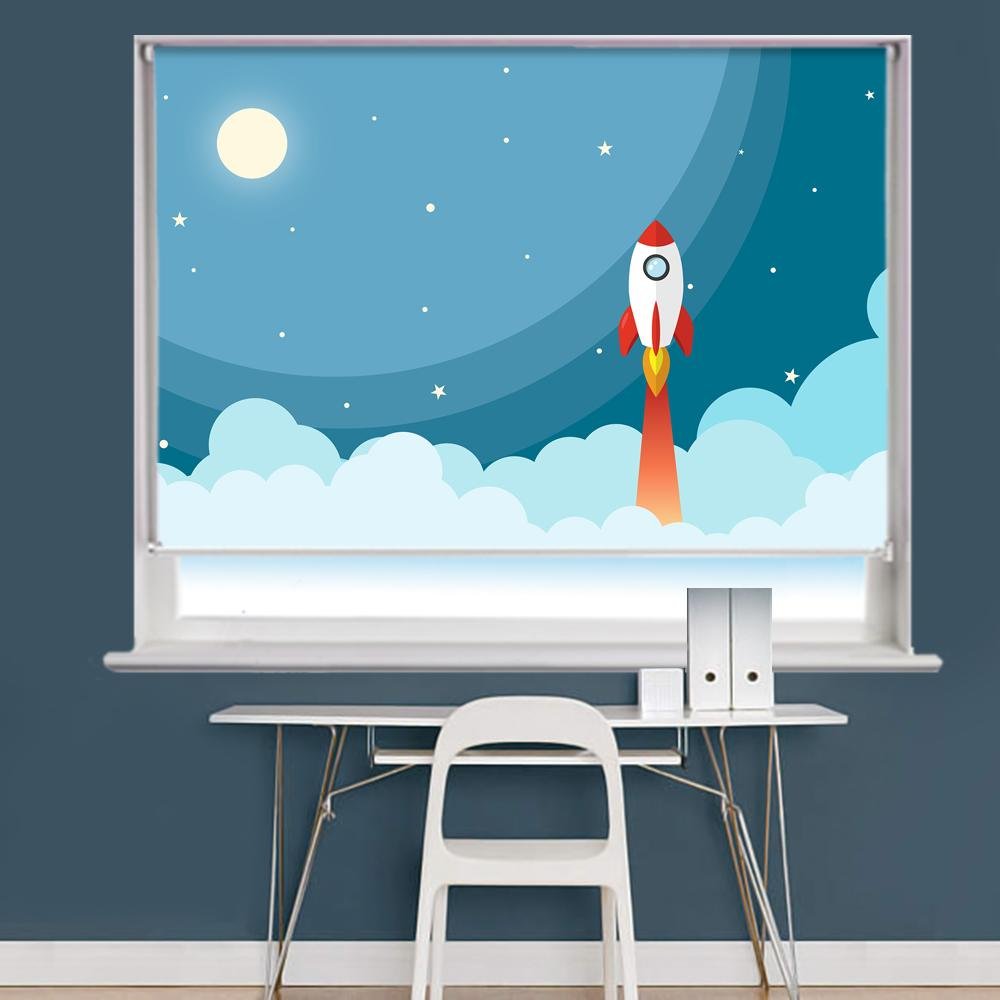 Space Rocket Image Printed Roller Blind - RB841 - Art Fever - Art Fever