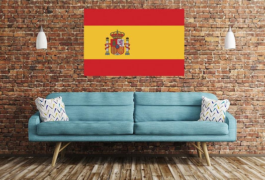 Spanish Flag Image Printed Onto A Single Panel Canvas - SPC41 - Art Fever - Art Fever