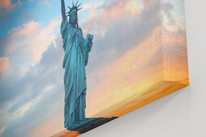 Statue of Liberty at Dawn Printed Canvas Print Picture - SPC169 - Art Fever - Art Fever