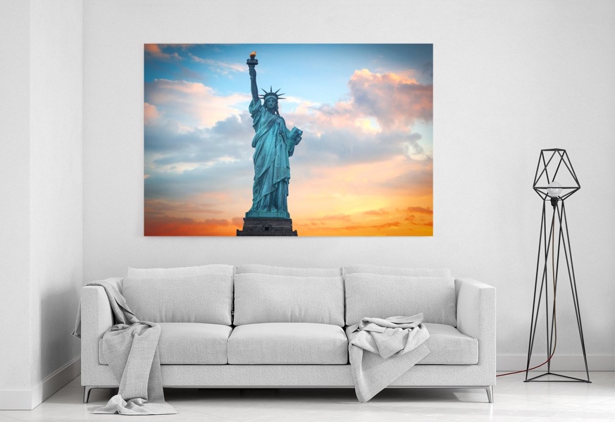 Statue of Liberty at Dawn Printed Canvas Print Picture - SPC169 - Art Fever - Art Fever