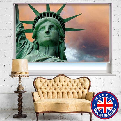 Statue of Liberty NYC Thunderstorm Photo Printed Picture Roller Blind - RB580 - Art Fever - Art Fever