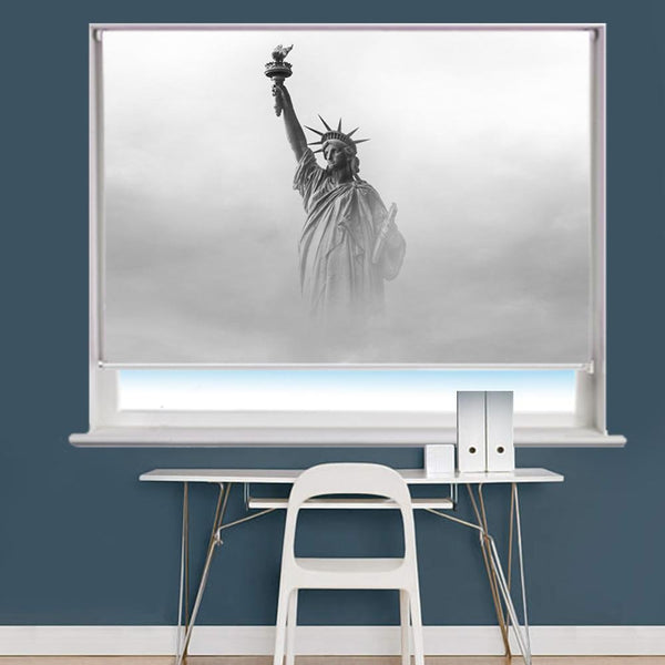 Statue of Liberty through the Fog Printed Picture Photo Roller Blind - RB703 - Art Fever - Art Fever