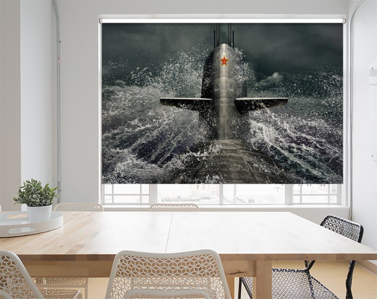 Submarine Printed Picture Photo Roller Blind - 1X45399 - Art Fever - Art Fever