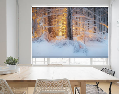 Sunlight Through the Frozen Forest Printed Picture Photo Roller Blind - 1X1058874 - Art Fever - Art Fever
