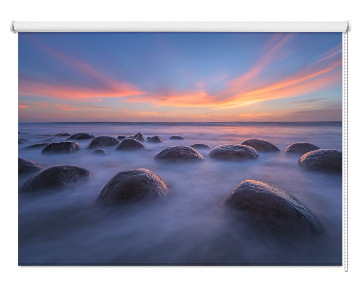 Sunset at Bowling Ball Beach Printed Photo Roller Blind - 1X1236534 - Art Fever - Art Fever