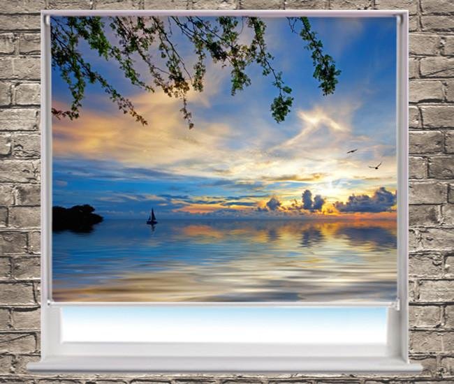 Sunset At Jeremi Beach Printed Picture Photo Roller Blind - RB183 - Art Fever - Art Fever