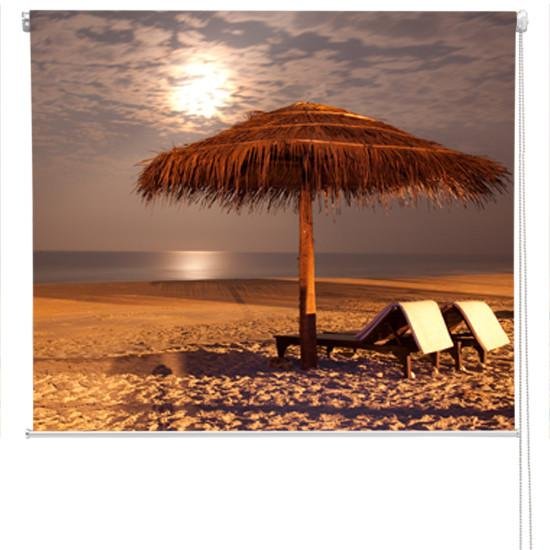 Sunset beach tropical Printed Picture Photo Roller Blind - RB70 - Art Fever - Art Fever